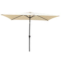 6 x 9ft Patio Umbrella Outdoor Waterproof Umbrella with Crank and Push Button Tilt without flap for Garden Backyard Pool Swimming Pool Market