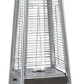Outdoor Patio Heater, Pyramid Standing Gas LP Propane Heater With Wheels 89 Inches Tall 42000 BTU For Commercial Courtyard (Silver)