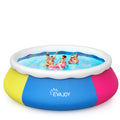 14ft x 7ft x 48in Metal Frame Swimming Pool Set for Families, Rectangular Above Ground Pool Set with Cartridge Filter Pump, Filter Cartridge, Pool Ladder, Ground Cloth, Pool Cover for Backyard