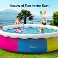 Inflatable Top Ring Swimming Pools 18ft*48in Round Pool Include Filter Pump Include Filter Pump Blue